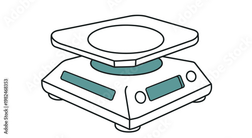 Digital kitchen scale with display.