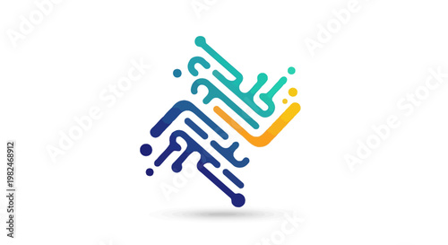 Abstract vector background featuring a group of colorful office paperclips and metal tools in blue, red, and yellow for business and school equipment