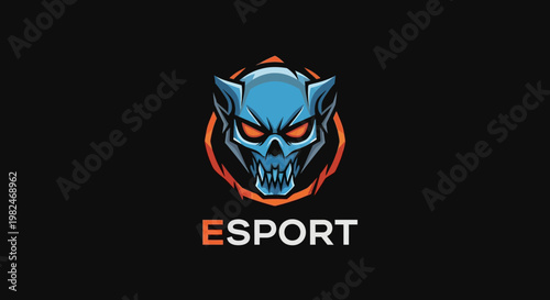 Gothic tribal tattoo design featuring a wild tiger head and wolf emblem with a scary skull mask vector illustration of fire and evil death