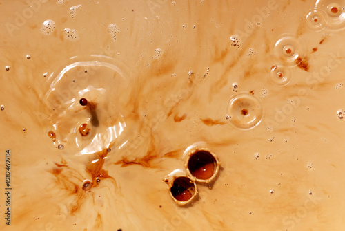 Wallpaper Mural Top view of black coffee splash on milk Torontodigital.ca