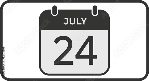 July 24th Calendar Icon Reminder