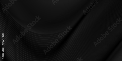 Black luxury fabric background with copy space