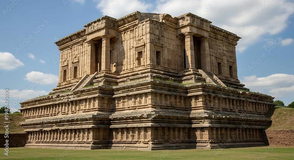 Fototapeta premium Magnificent Durga Temple - A Testament to Chalukya Architecture.