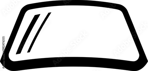 car windscreen icon. simple glyph icon. Vector solid isolated black illustration.
