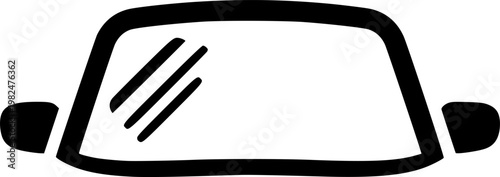 car windscreen icon. simple glyph icon. Vector solid isolated black illustration.
