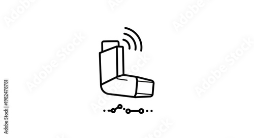 Smart Inhaler with Wireless Signal and Data Points