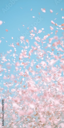 Pink Petals in Watercolor Style