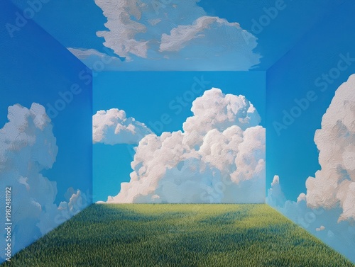 Dreamy Watercolor Sky Scene