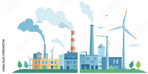 green factory and power plant