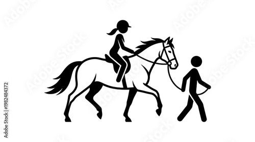 Equestrian Training with Rider and Handler