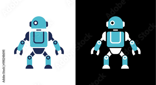 Robot character with different background.
