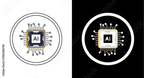 Artificial intelligence technology circuit board.