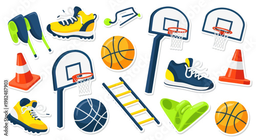 Basketball Equipment and Sports Gear Collection