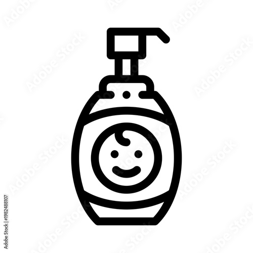 baby lotion line icon