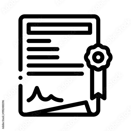 certification line icon