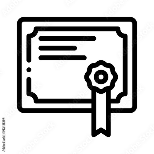 certifications line icon