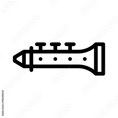 clarinet line icon