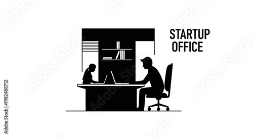 Businessman working at office desk.