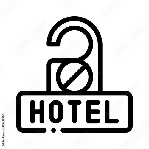 do not disturb line icon