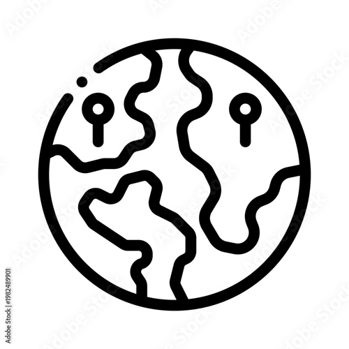 global map line icon