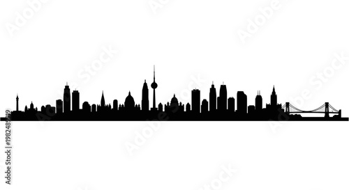 City skyline silhouette urban landscape 7.