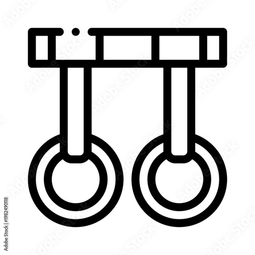 gymnastics line icon