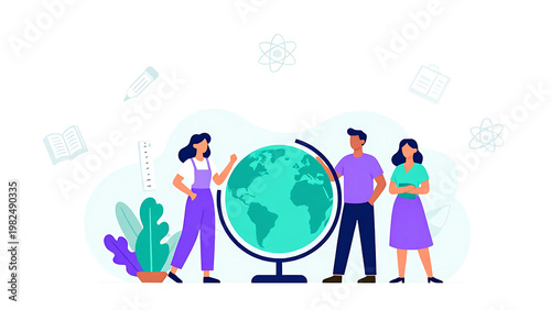 Abstract background for stem education portal 