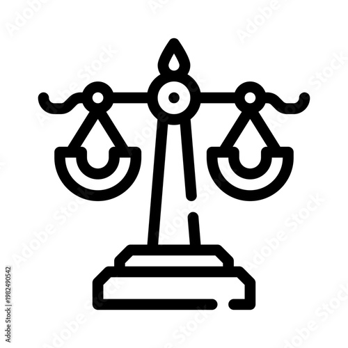 legal scale line icon