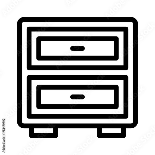 nightstand line icon