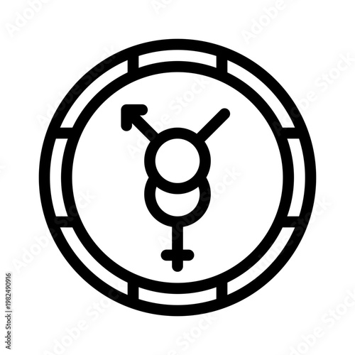 nonbinary line icon