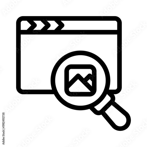 searchengine line icon
