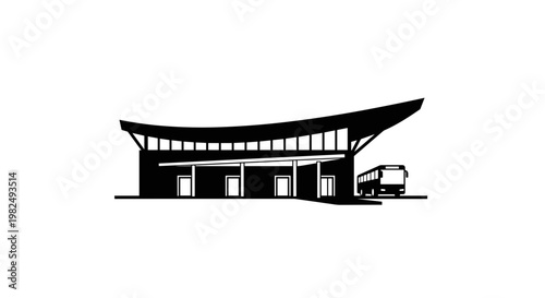 Modern Bus Station Architecture Design.