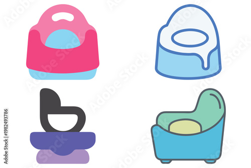 Potty Training Vector Illustration for Kids