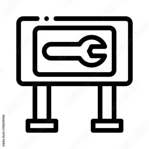 under maintenance line icon