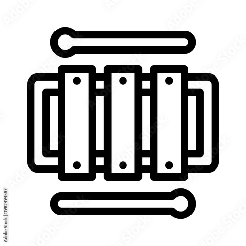 xylophone line icon