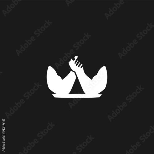 Arm wrestling logo design, hand strength, vector, silhouette, man, sport, championship, badge, bodybuilding, gym, training, winner, fitness, human, fist, art, wrestle, competitor, rivalry, athletic