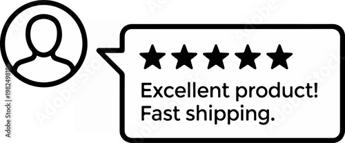 Five Star Rating Customer Review.