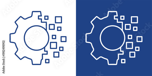 Personal Transformation Blue And White Icon Style Collection