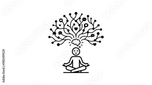 Mindfulness and Creativity Abstract Concept