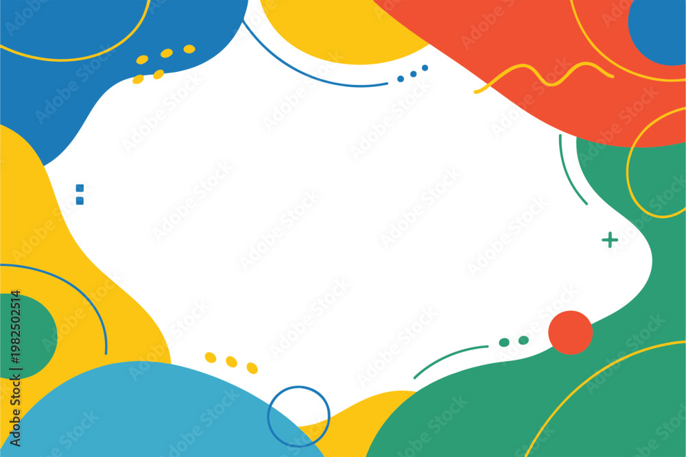 Fototapeta premium Modern Fluid Abstract Banner - Solid Minimalist Background