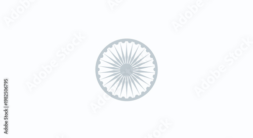 Ashoka Chakra symbol from the Indian national flag isolated on white.