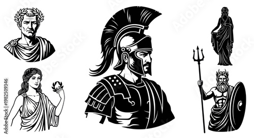 Ancient Greek and Roman Mythology Figures - Warriors, Goddesses, Gods