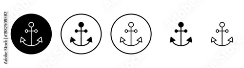 Anchor icon vector. Anchor sign and symbol. Anchor marine icon.