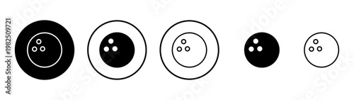 Bowling icon vector. bowling ball and pin sign and symbol.