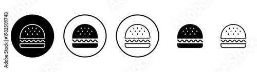 Burger icon vector. burger sign and symbol. hamburger