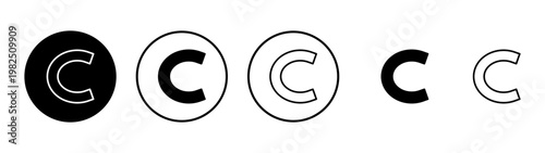 Copyright icon vector. copyright sign and symbol