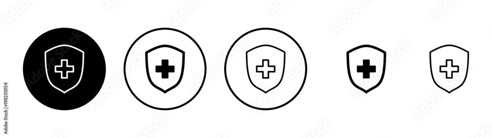 Fototapeta premium Health insurance icon vector. Insurance health document sign and symbol