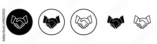 Handshake icon vector. business handshake sign and symbol. contact agreement
