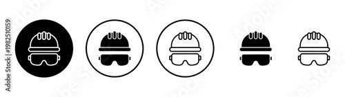 Helmet icon vector. Motorcycle helmet sign and symbol. Construction helmet icon. Safety helmet