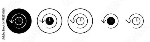 History icon vector. recent event history sign and symbol
